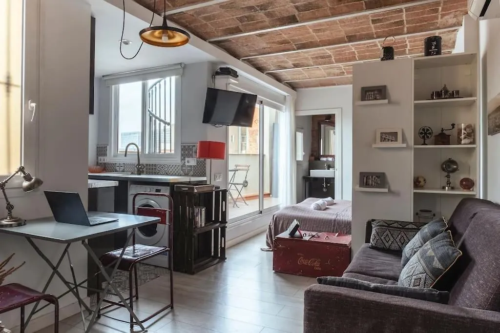 Cozy Penthouse Studio With Private Rooftop Terrace Barcellona